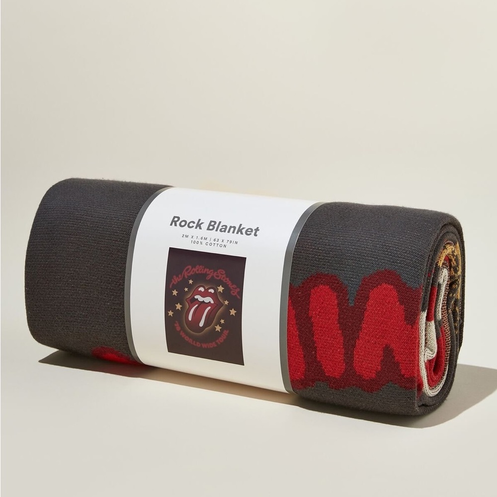 Rolling stone throw blanket